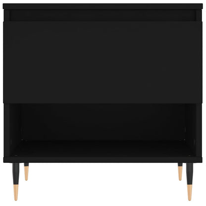 Tables basses 2 pcs noir 50x46x50 cm bois d’ingénierie - Tables basses