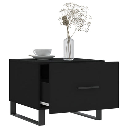 Tables basses 2 pcs noir 50x50x40 cm bois d’ingénierie - Tables basses