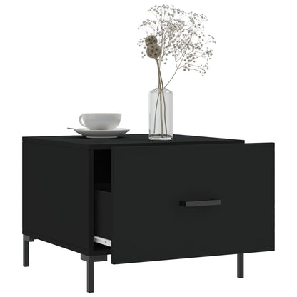 Tables basses 2 pcs noir 50x50x40 cm bois d’ingénierie - Tables basses