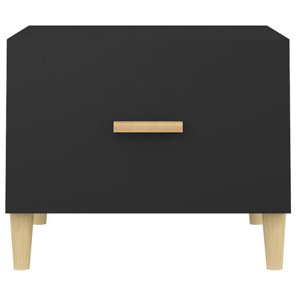 Tables basses 2 pcs noir 50x50x40 cm bois d’ingénierie - Tables basses