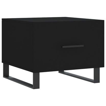 Tables basses 2 pcs noir 50x50x40 cm bois d’ingénierie - Tables basses