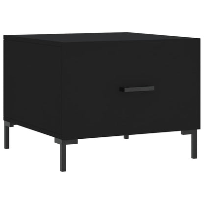 Tables basses 2 pcs noir 50x50x40 cm bois d’ingénierie - Tables basses