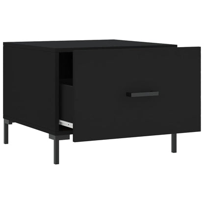 Tables basses 2 pcs noir 50x50x40 cm bois d’ingénierie - Tables basses