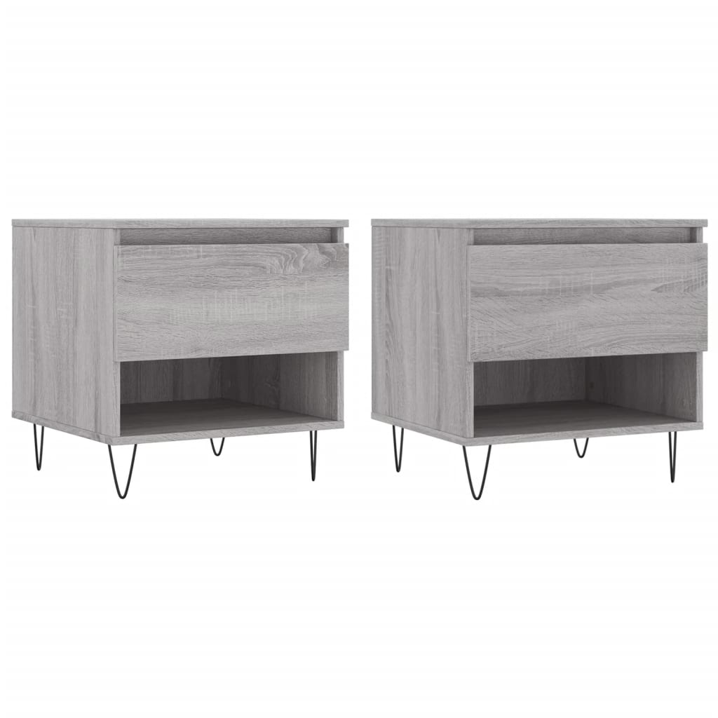 Tables basses 2 pcs sonoma gris 50x46x50 cm bois d’ingénierie - Tables basses