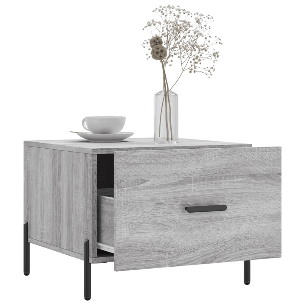 Tables basses 2 pcs sonoma gris 50x50x40 cm bois d’ingénierie - Tables basses