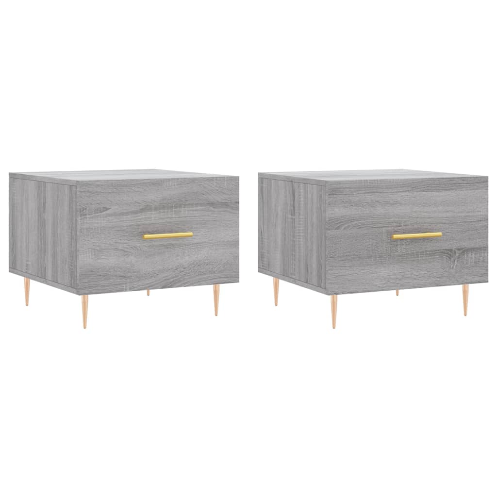 Tables basses 2 pcs sonoma gris 50x50x40 cm bois d’ingénierie - Tables basses