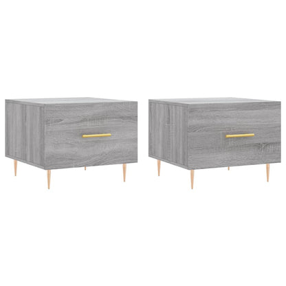 Tables basses 2 pcs sonoma gris 50x50x40 cm bois d’ingénierie - Tables basses