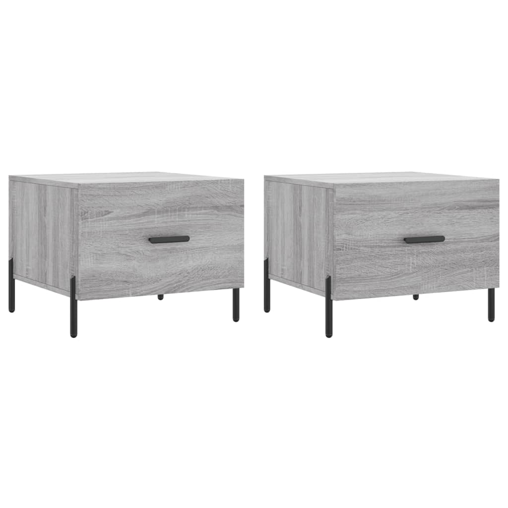 Tables basses 2 pcs sonoma gris 50x50x40 cm bois d’ingénierie - Tables basses