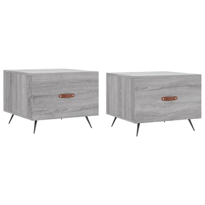 Tables basses 2 pcs sonoma gris 50x50x40 cm bois d’ingénierie - Tables basses