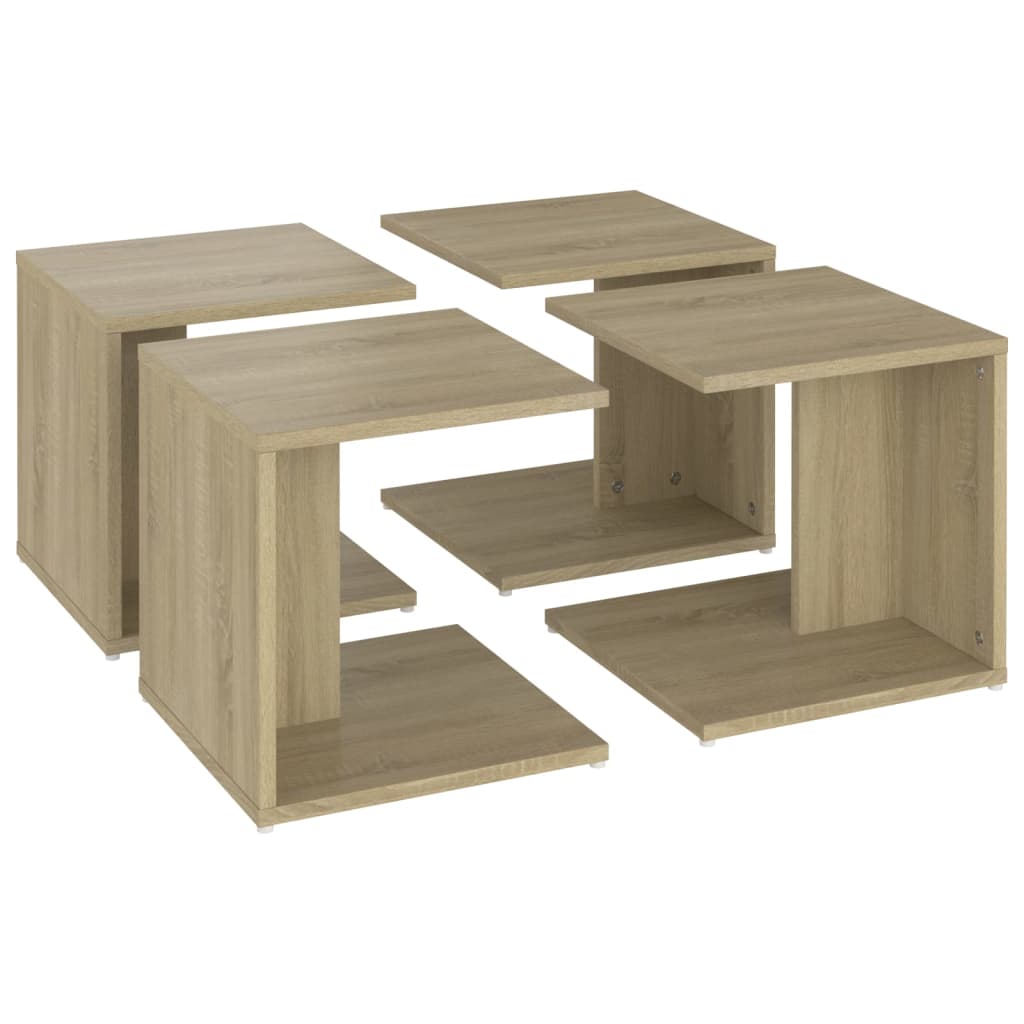 Tables basses 4 pcs chêne Sonoma 33x33x33 cm bois d’ingénierie - Tables basses