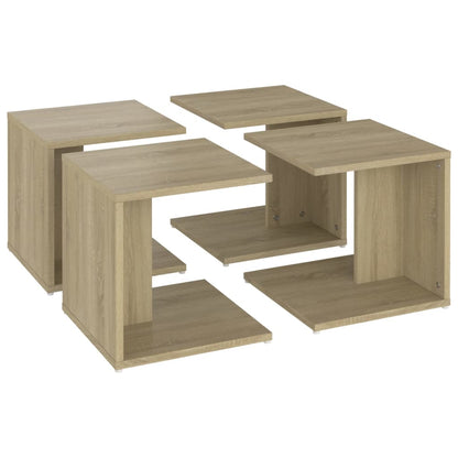 Tables basses 4 pcs chêne Sonoma 33x33x33 cm bois d’ingénierie - Tables basses