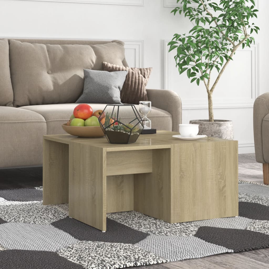Tables basses 4 pcs chêne Sonoma 33x33x33 cm bois d’ingénierie - Tables basses