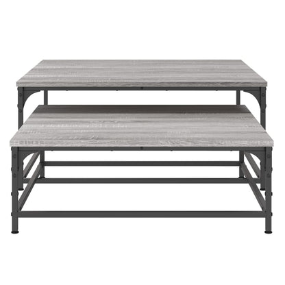 Tables basses gigognes 2 pcs sonoma gris bois d’ingénierie - Tables basses