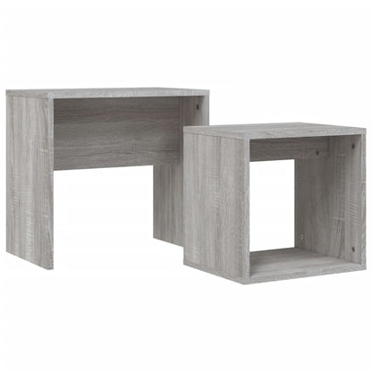Tables basses gigognes 2 pcs sonoma gris bois d’ingénierie - Tables basses
