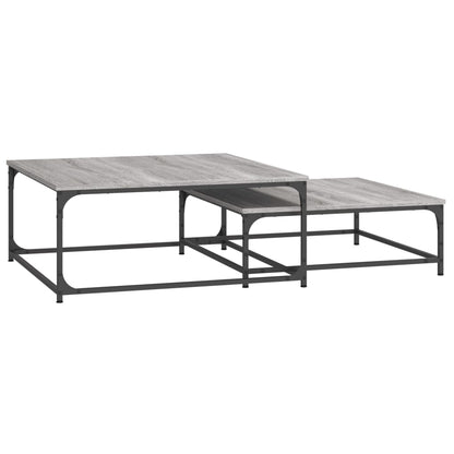 Tables basses gigognes 2 pcs sonoma gris bois d’ingénierie - Tables basses