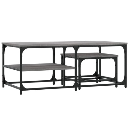 Tables basses gigognes 2 pcs sonoma gris bois d’ingénierie - Tables basses
