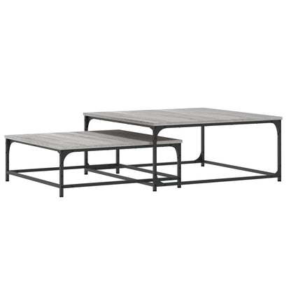 Tables basses gigognes 2 pcs sonoma gris bois d’ingénierie - Tables basses