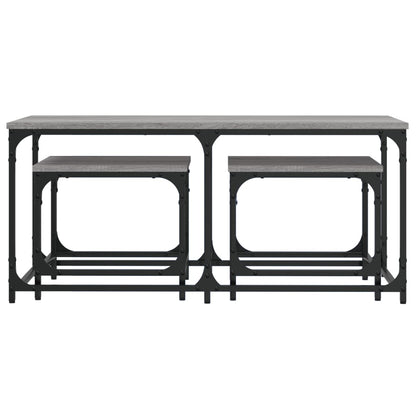 Tables basses gigognes 3 pcs sonoma gris bois d’ingénierie - Tables basses