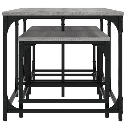 Tables basses gigognes 3 pcs sonoma gris bois d’ingénierie - Tables basses
