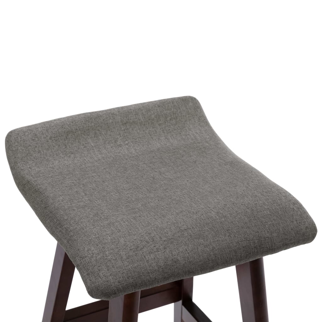 Tabourets de bar lot de 2 gris foncé tissu - Tabourets de bar