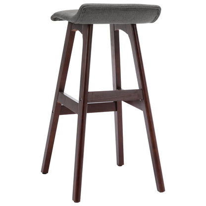 Tabourets de bar lot de 2 gris foncé tissu - Tabourets de bar